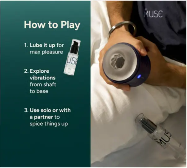 MyMuse Edge Lifelike Vibrating Stroker Personal Massager for Men thumbnail 6