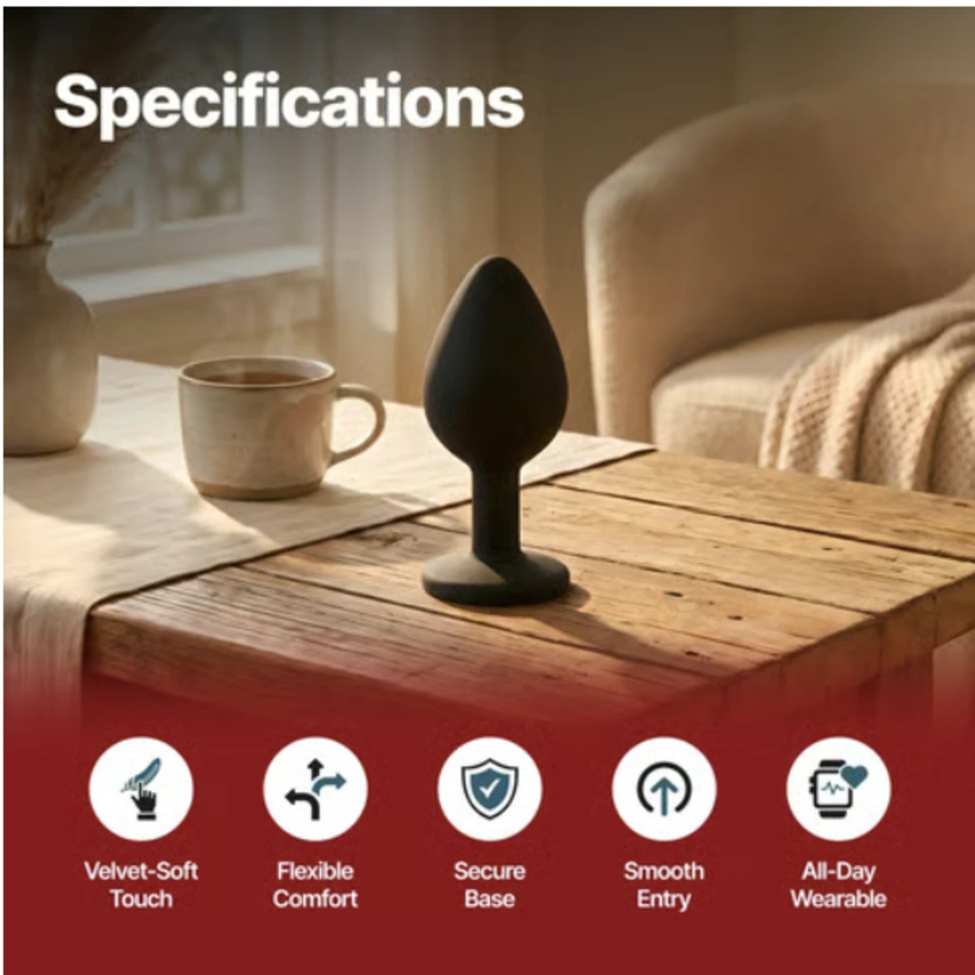 Silicone Butt Plug with Flared Base - Image 4 | Buy Online India