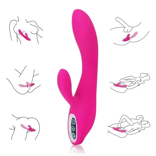 Rechargeable Silicone Rabbit Vibrator Woman Vibrator Clitoral Stimulator Waterproof Adult Sex Toy